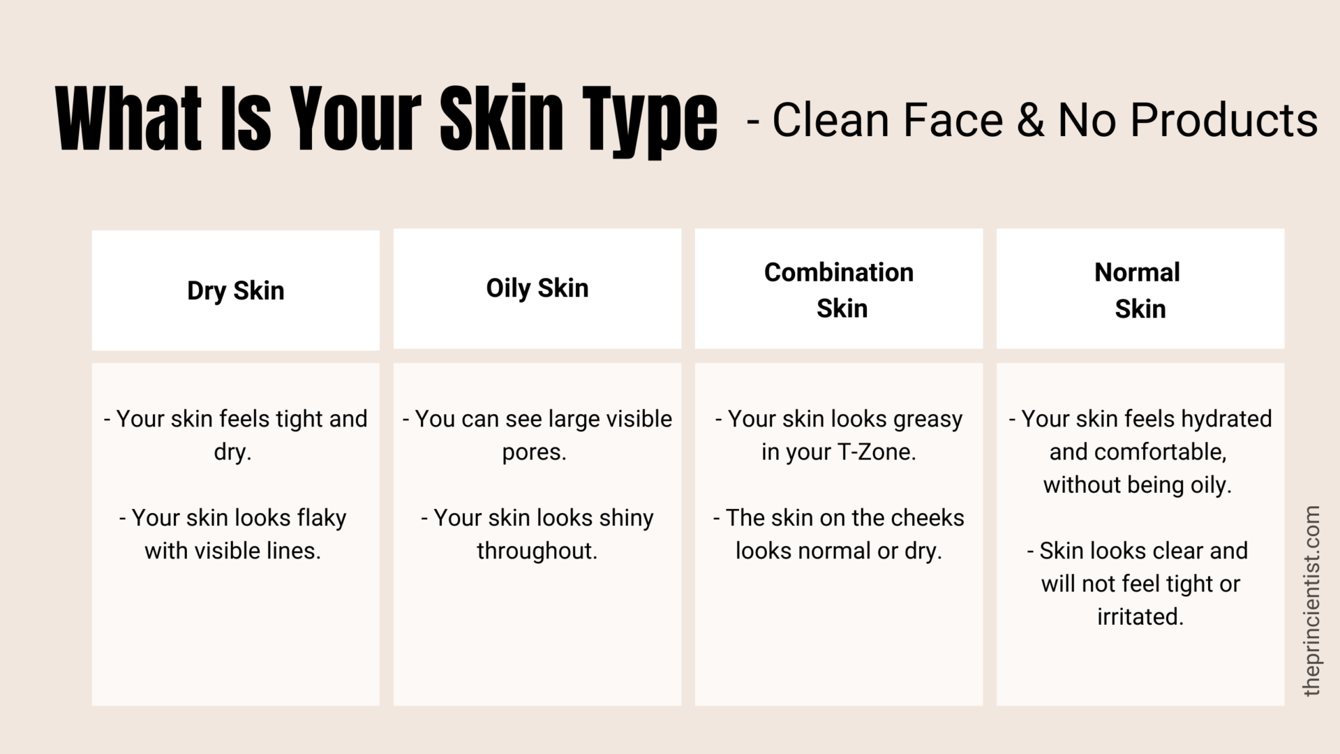 What Is Your Skin Type and How To Find It - The Princientist