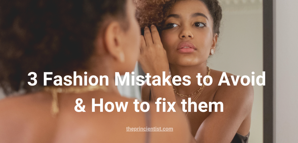 fashion mistakes to avoid - featured image - woman in front of the mirror putting her mascara