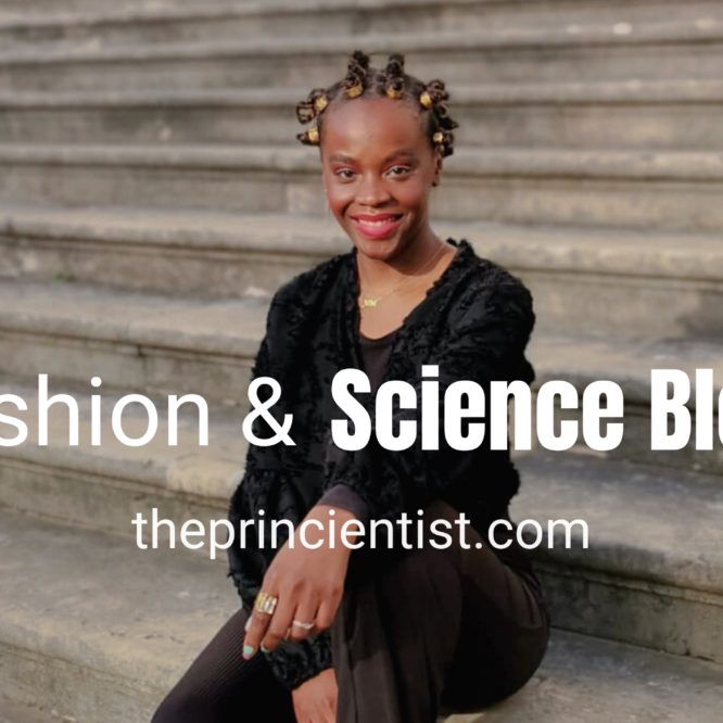 To introduce the blog it is written: Fashion and Science Blog - Advice for Balck Women - The Princientist.com