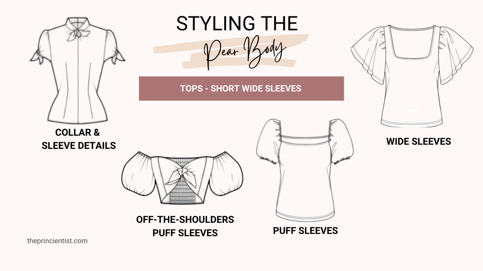 how to dress the pear shaped body - tops for the pear body 1 - short wide sleeves