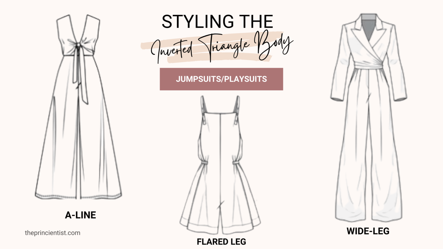 how to dress the inverted triangle body shape - jumpsuits/playsuits