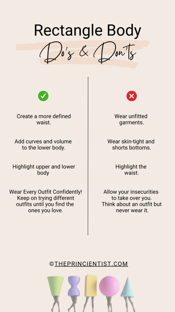 how to dress the rectangle body shape - do's and dont's