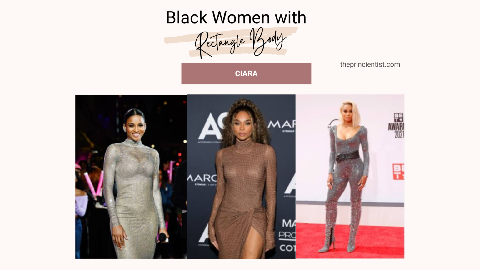 how to dress the rectangle body shape - rectangle body black women - ciara