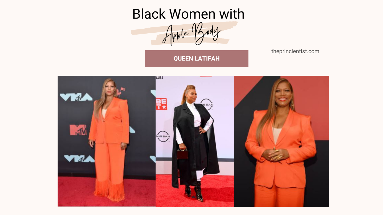how to dress the apple shaped body - black woman apple body - queen latifah