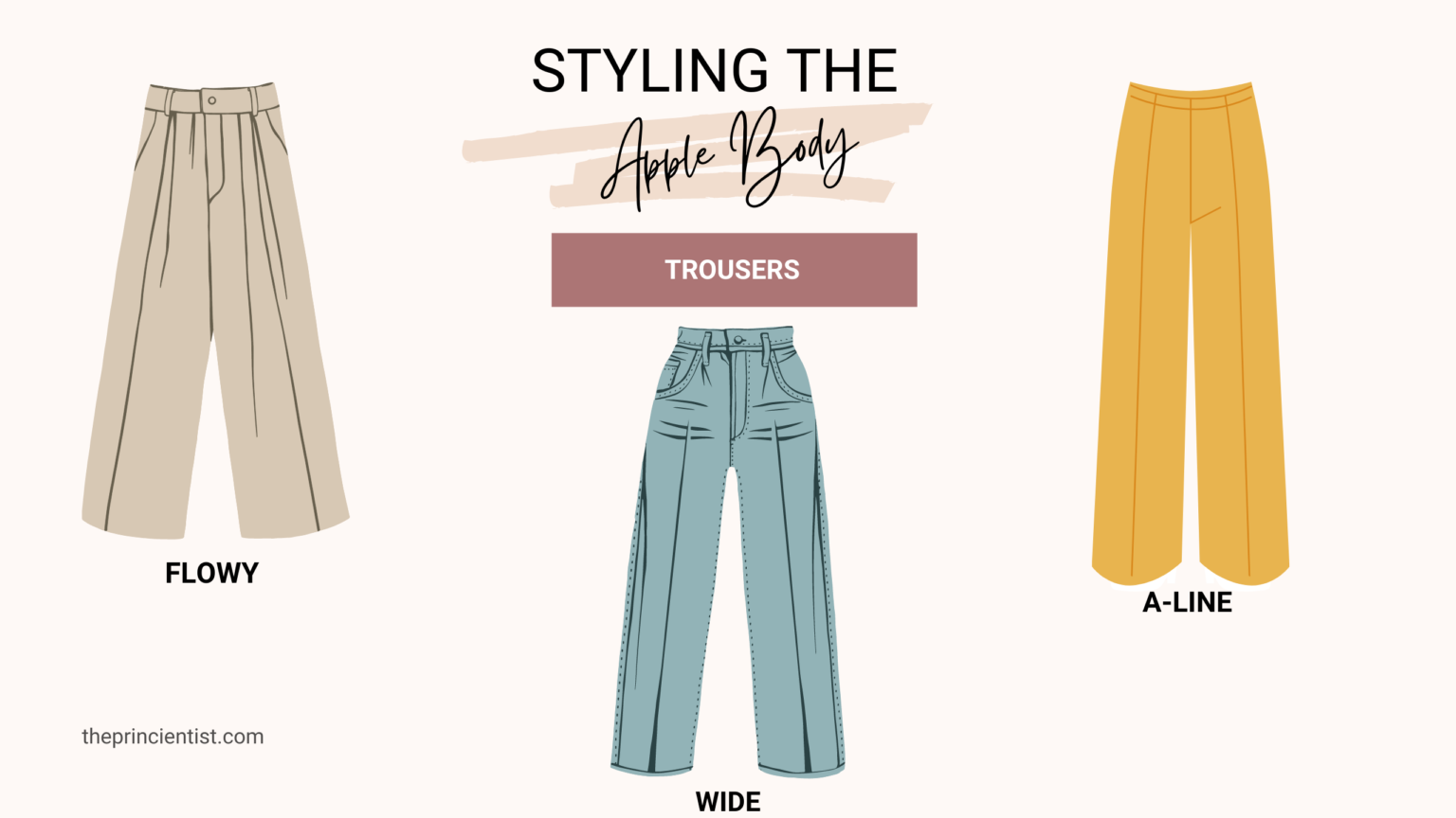 how to dress the apple shaped body - trousers