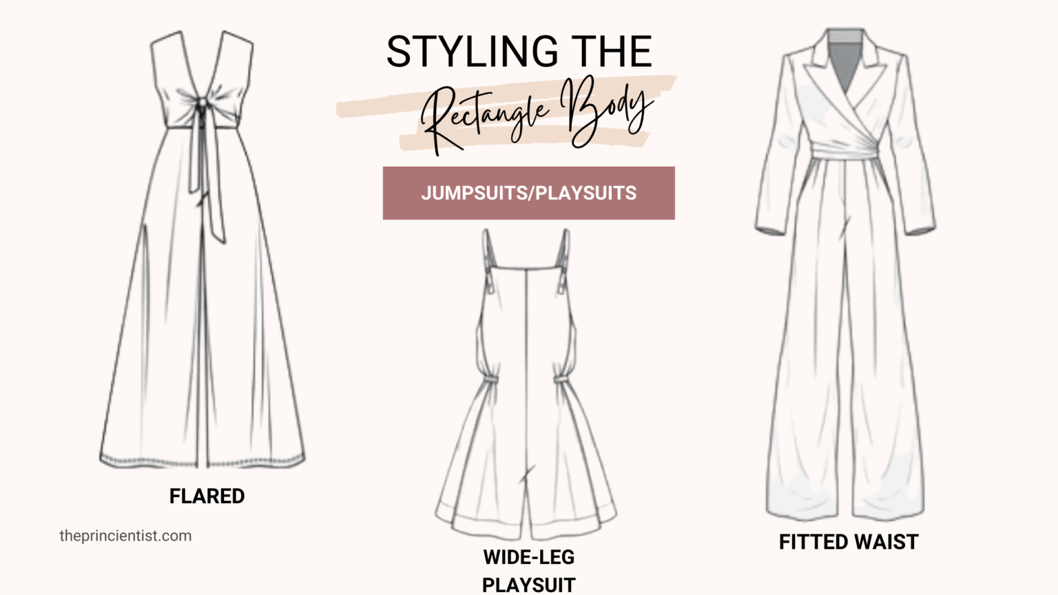 how to dress the rectangle body shape - jumpsuits/playsuits