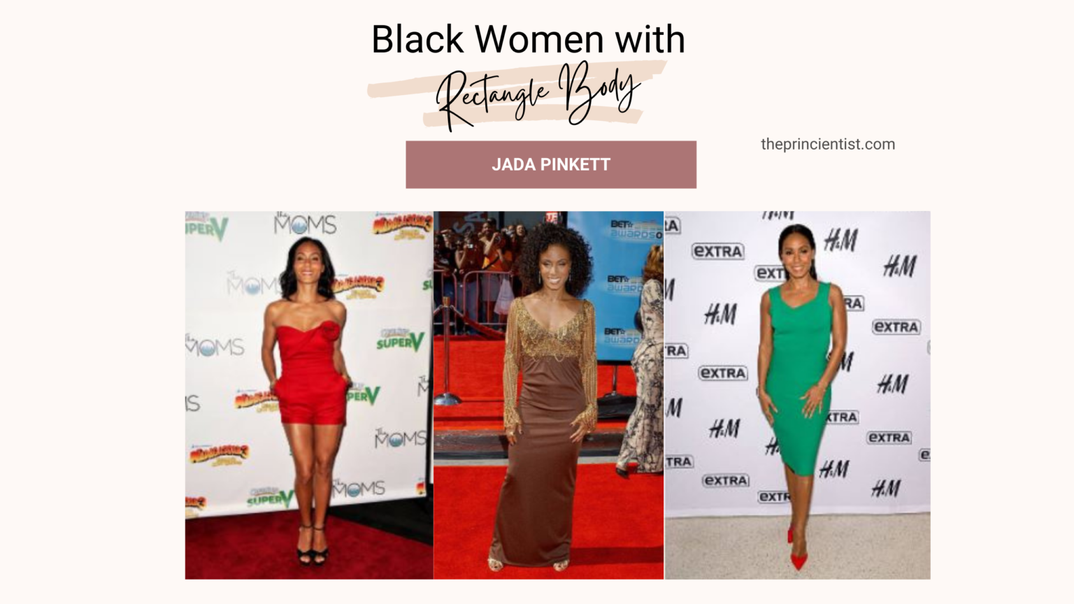how to dress the rectangle body shape - rectangle body black women - jada pinkett