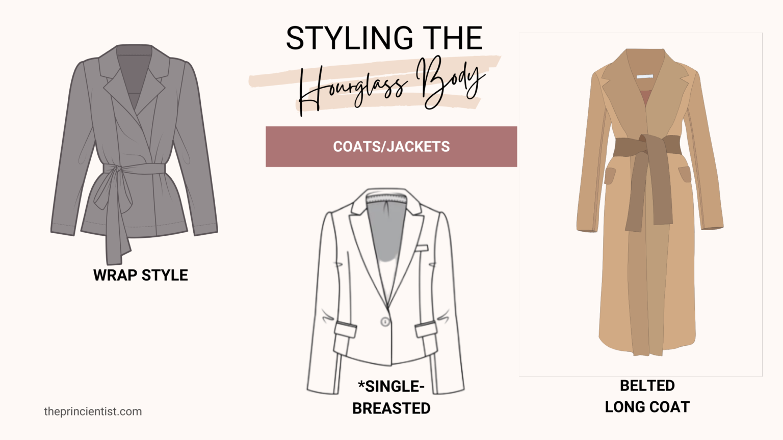 how to dress the hourglass body shape -coats/jackets