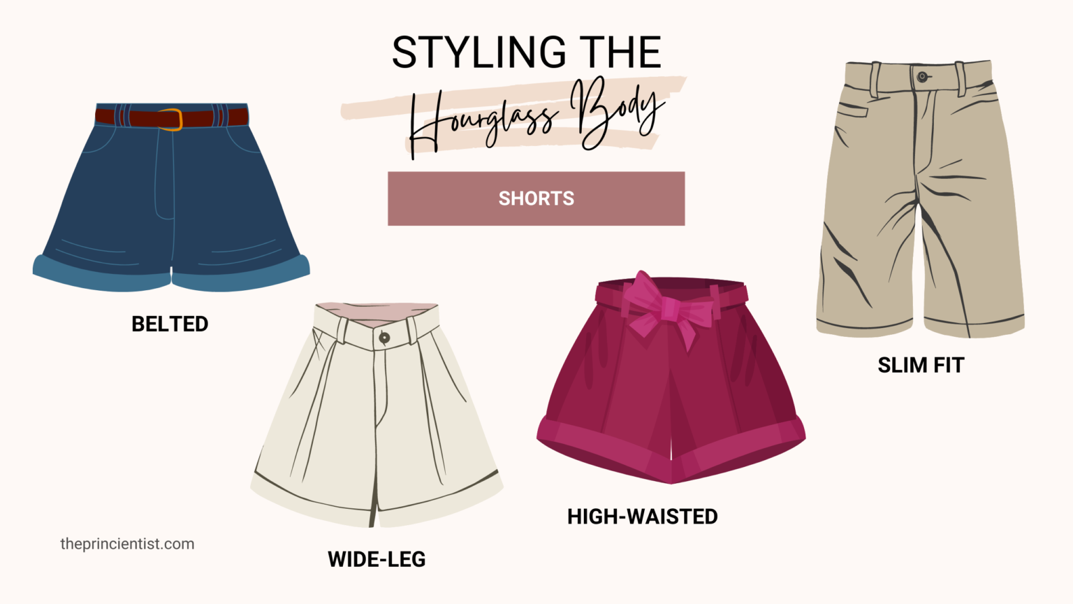 how to dress the hourglass body shape - shorts