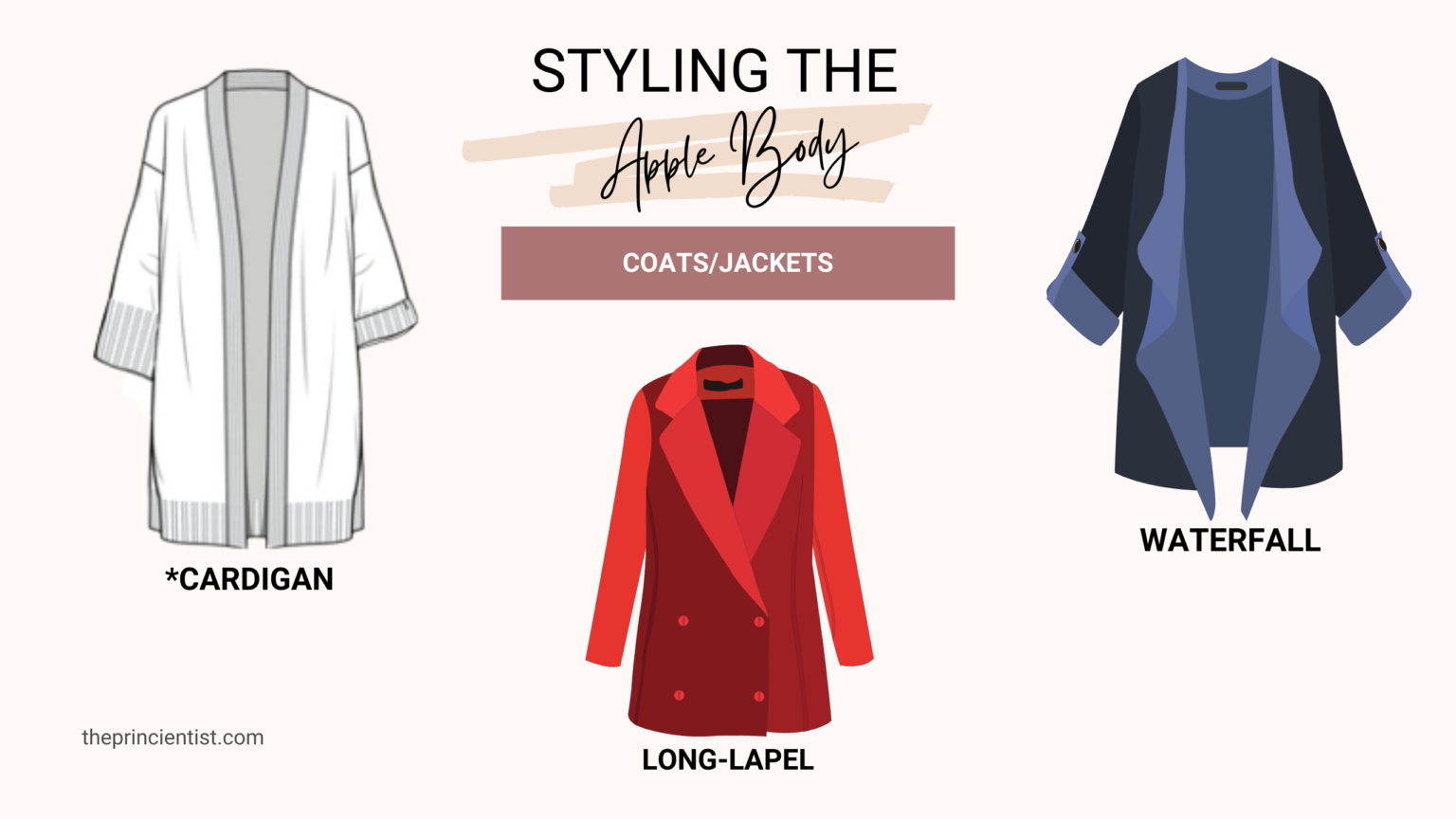 how to dress the apple shaped body - coats/jackets 1
