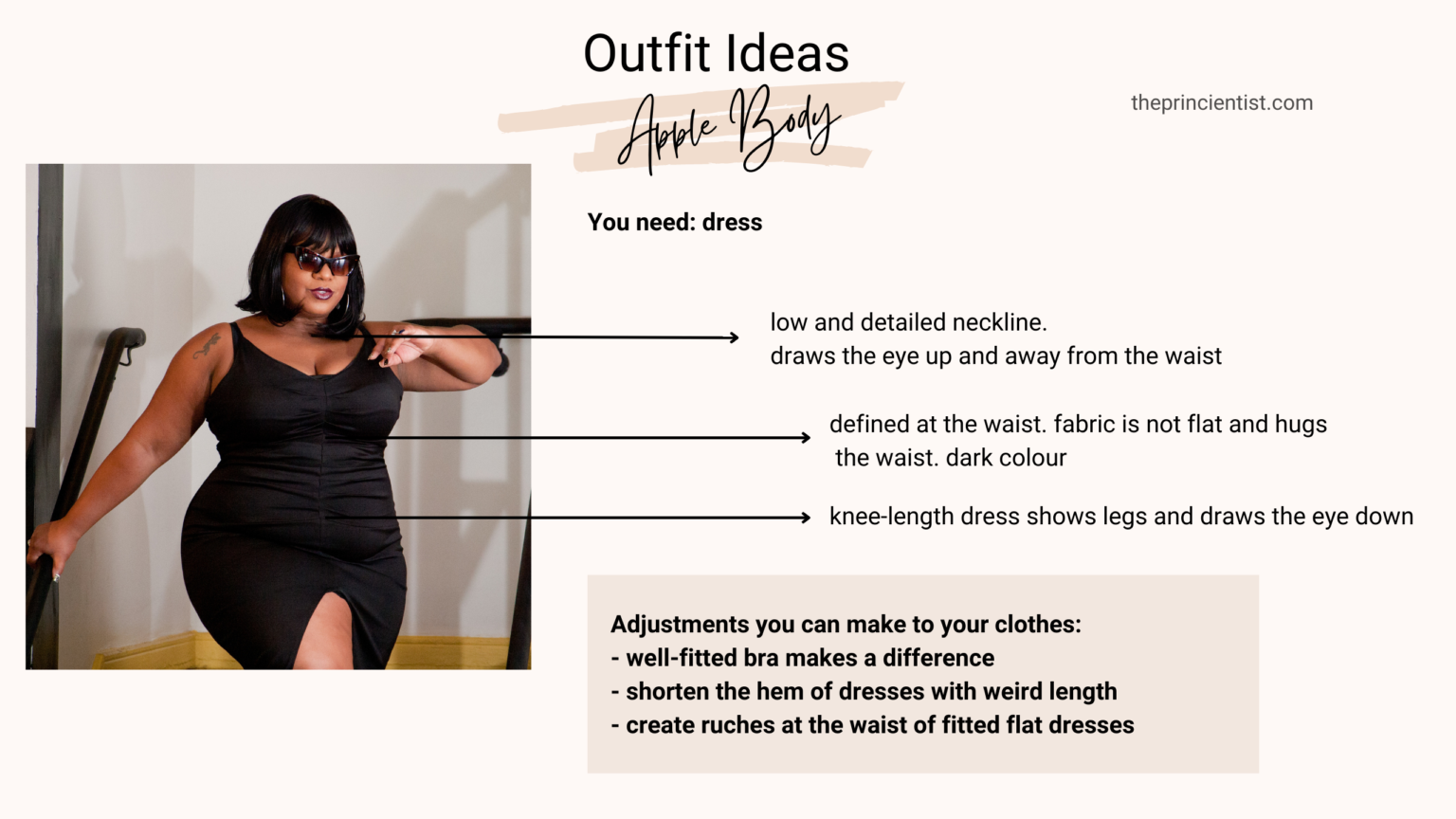 how to dress the apple shaped body - outfit idea 1