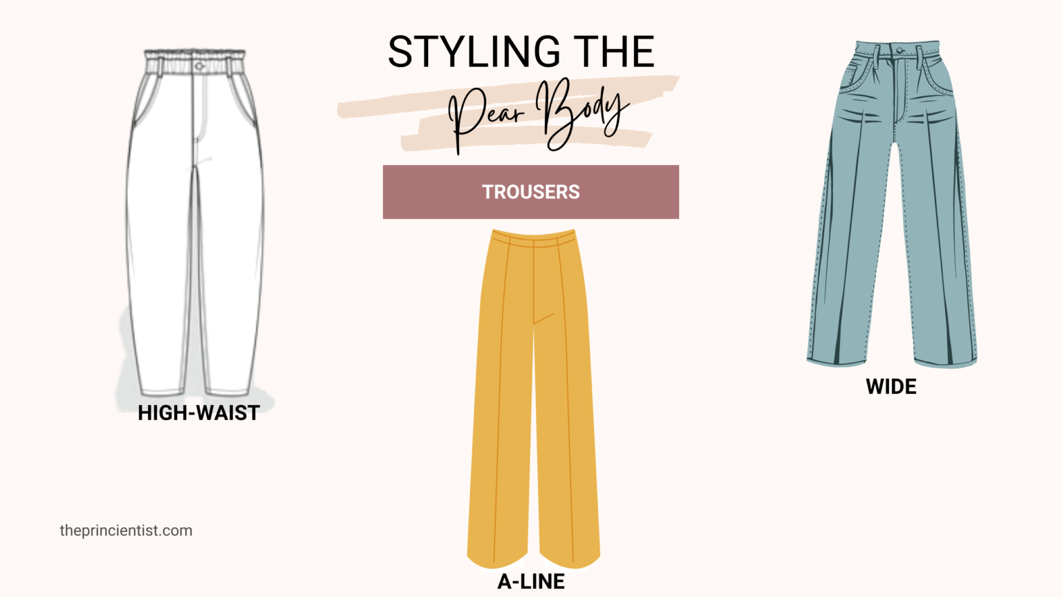 how to dress the pear shaped body - trousers for the pear body