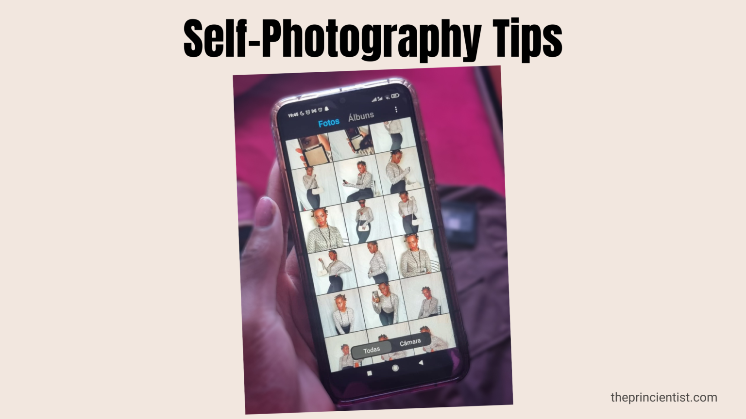 self photography tips - gallery filled with photos