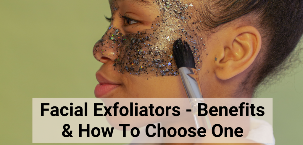 what is a facial exfoliator - woman applies exfoliator to her face