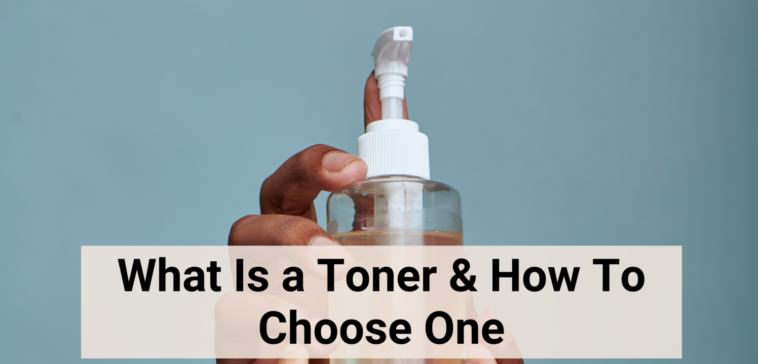 what is a toner - man sprayung a spray bottle of toner into the air