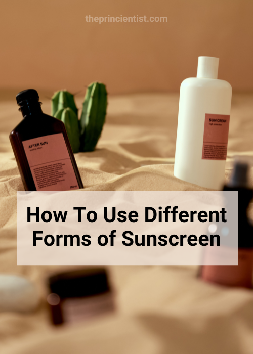 bottles of different forms of sunscreen available in the market