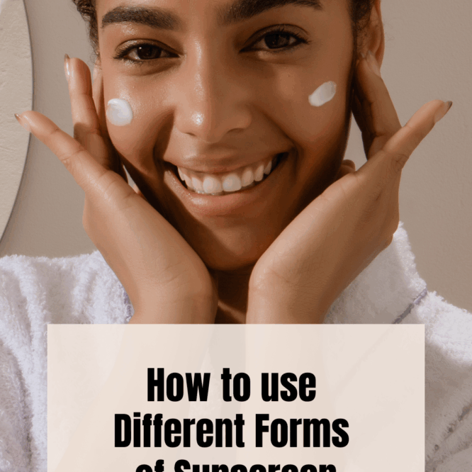 different forms of sunscreen