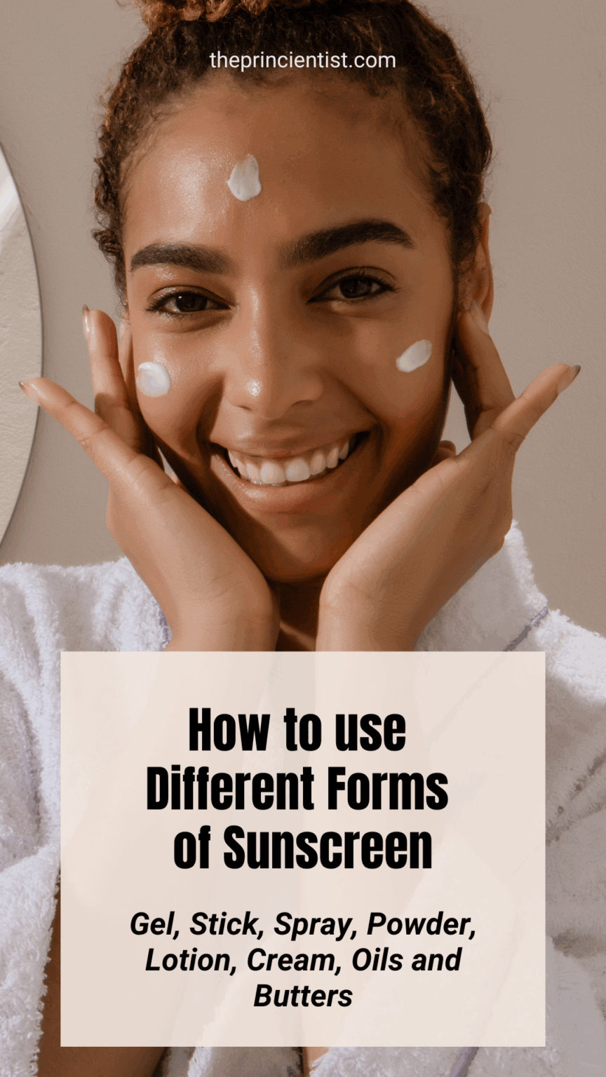 different forms of sunscreen