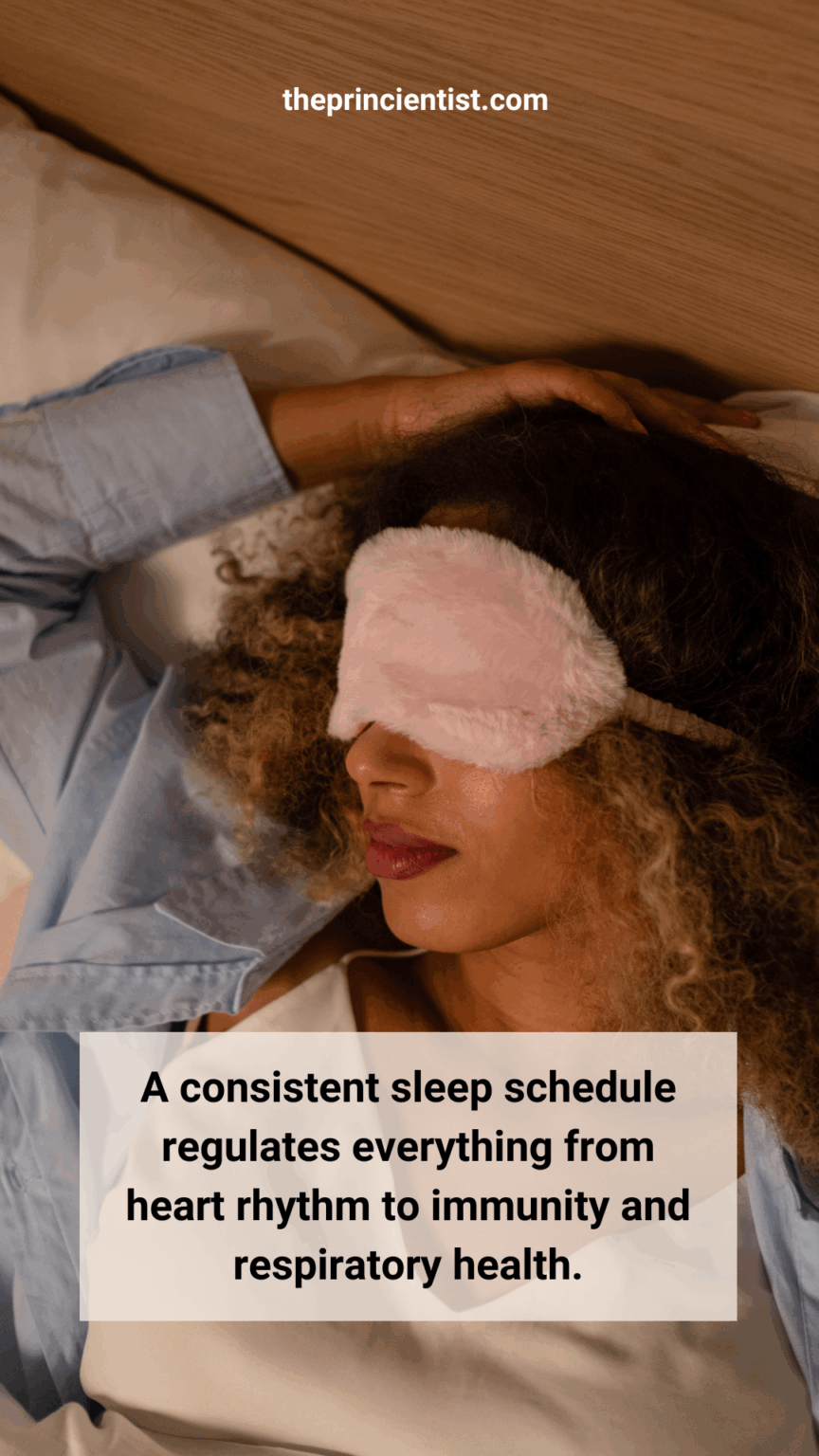self-improvement quote - sleep consistently