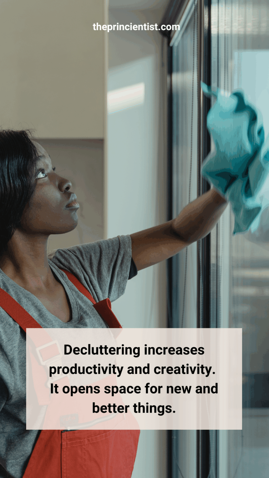 self-improvement quote - decluttering