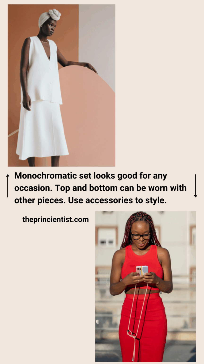 vacation outfits ideas for women - monochromatic looks
