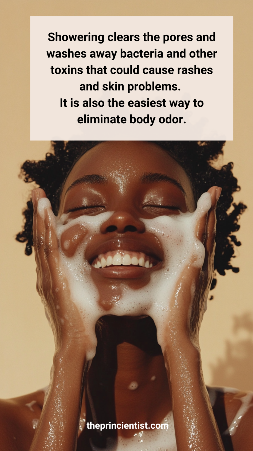 how to care for skin - quote 1 - woman applies soapy foam to her face