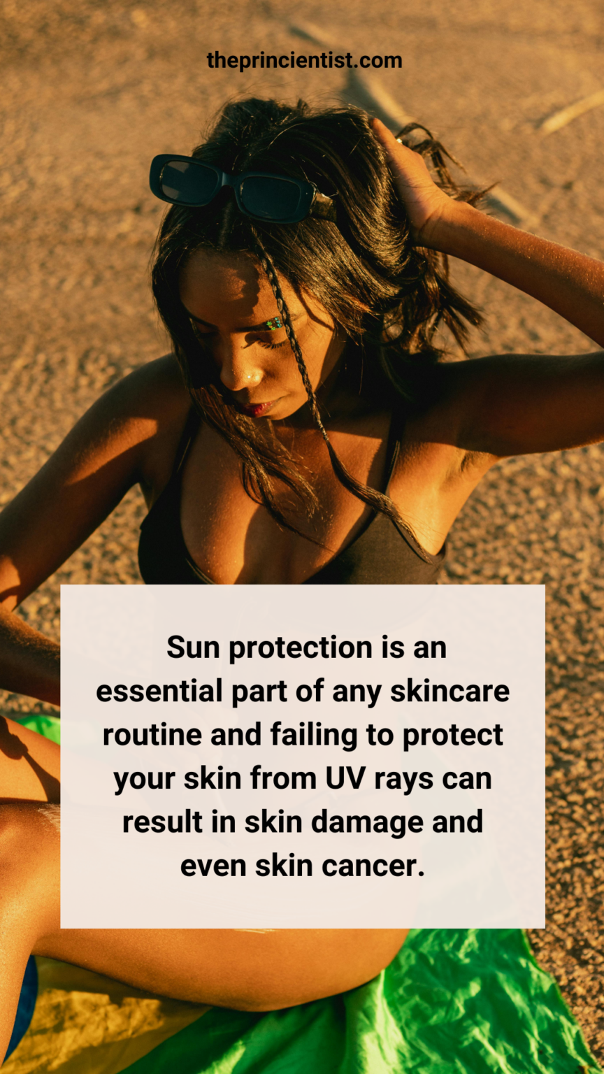how to care for skin - quote 4 - woman applies sunscreen - quote explainin the importante of sunscreen