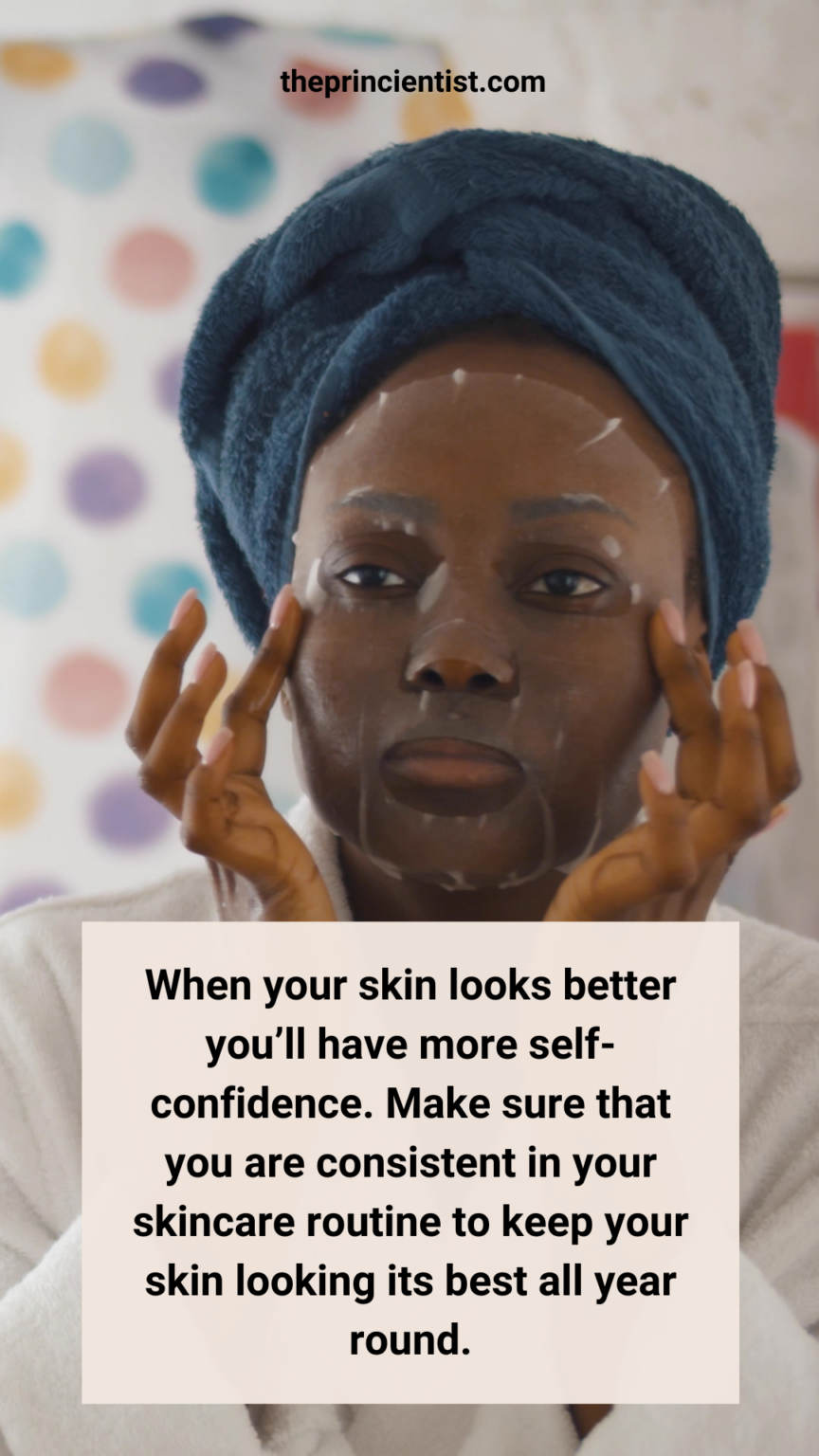 why is skincare important - quote 1 - woman applies face sheet mask