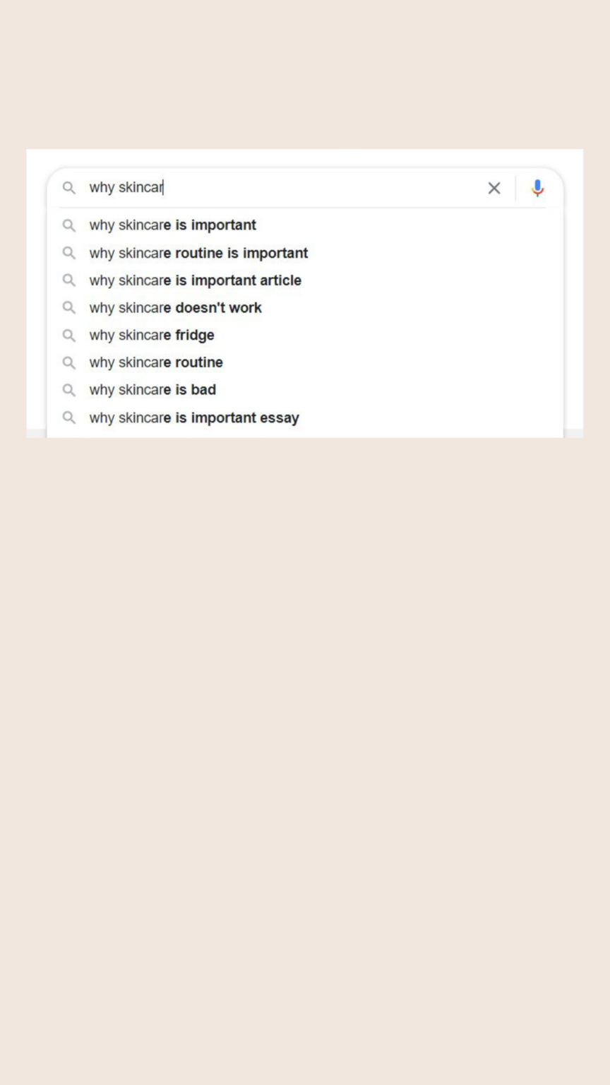 why is skincare important - search on google to show that it is very reasearched