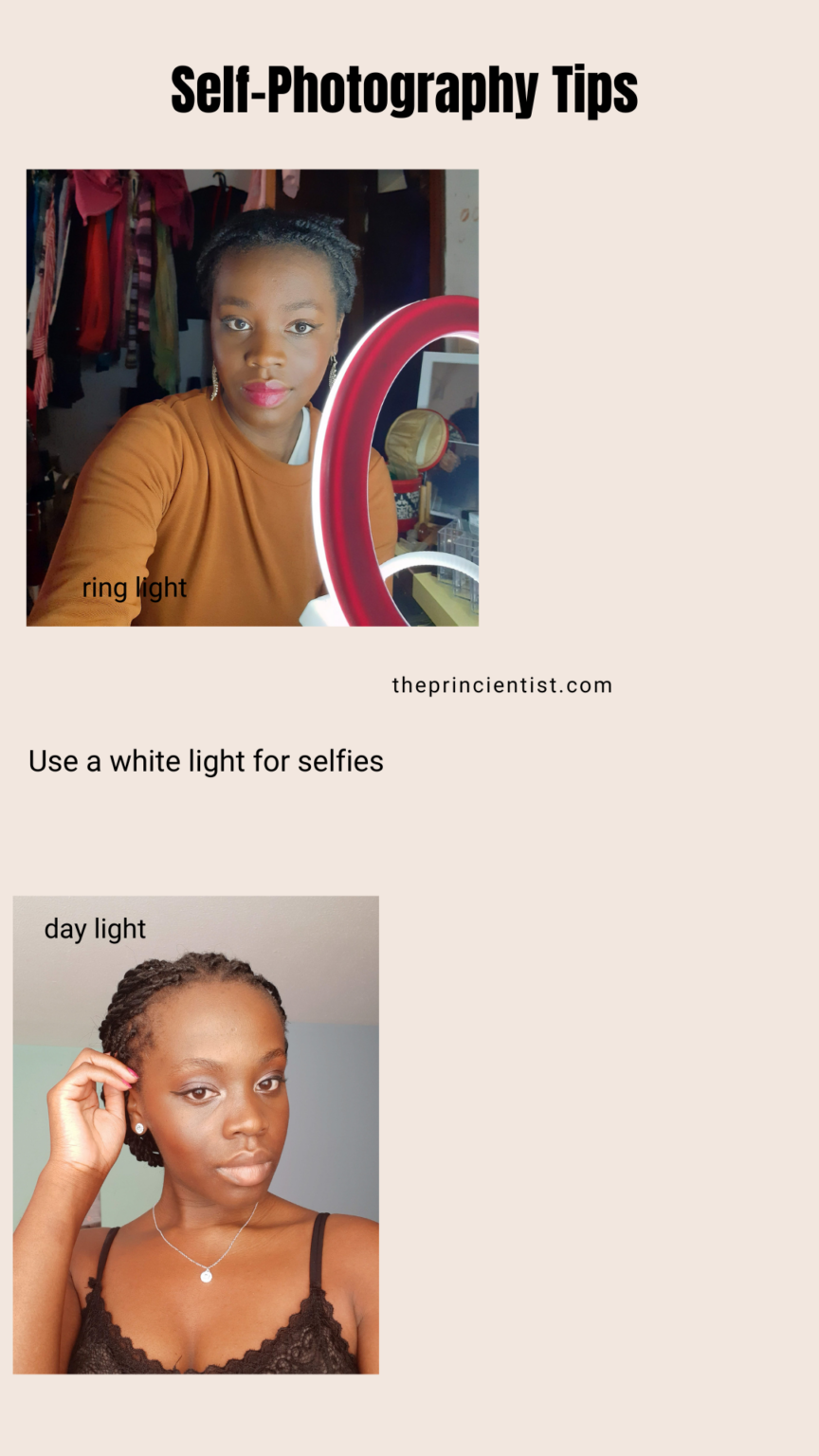 self-photography-tips-for-beginners-ring light vs day light