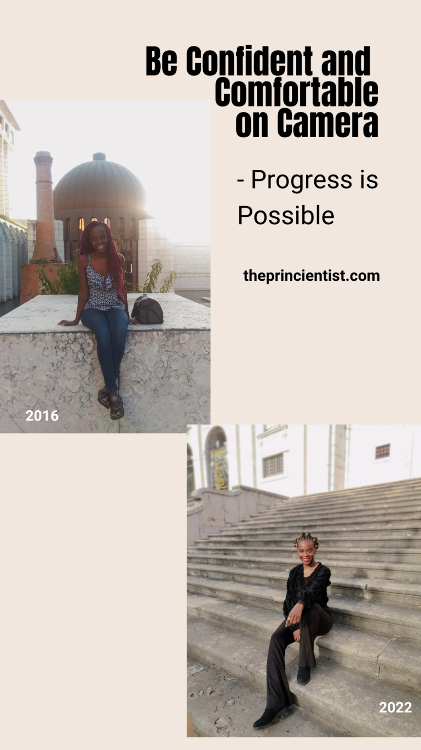 be-confident on-camera- 2 photos that show myprogress to be comfortable in front of the camera