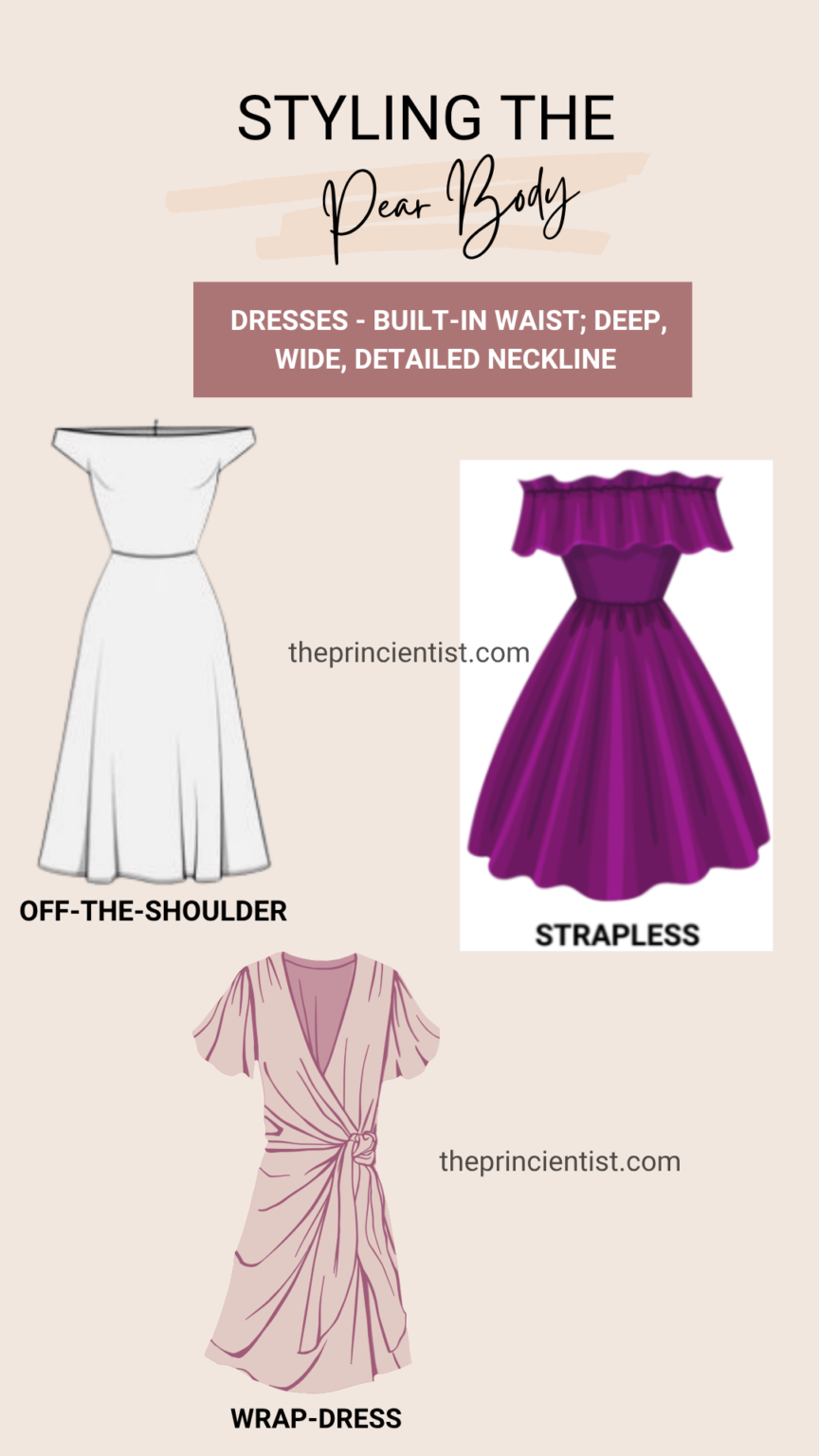 how to dress the pear shaped body - dresses for the pear body