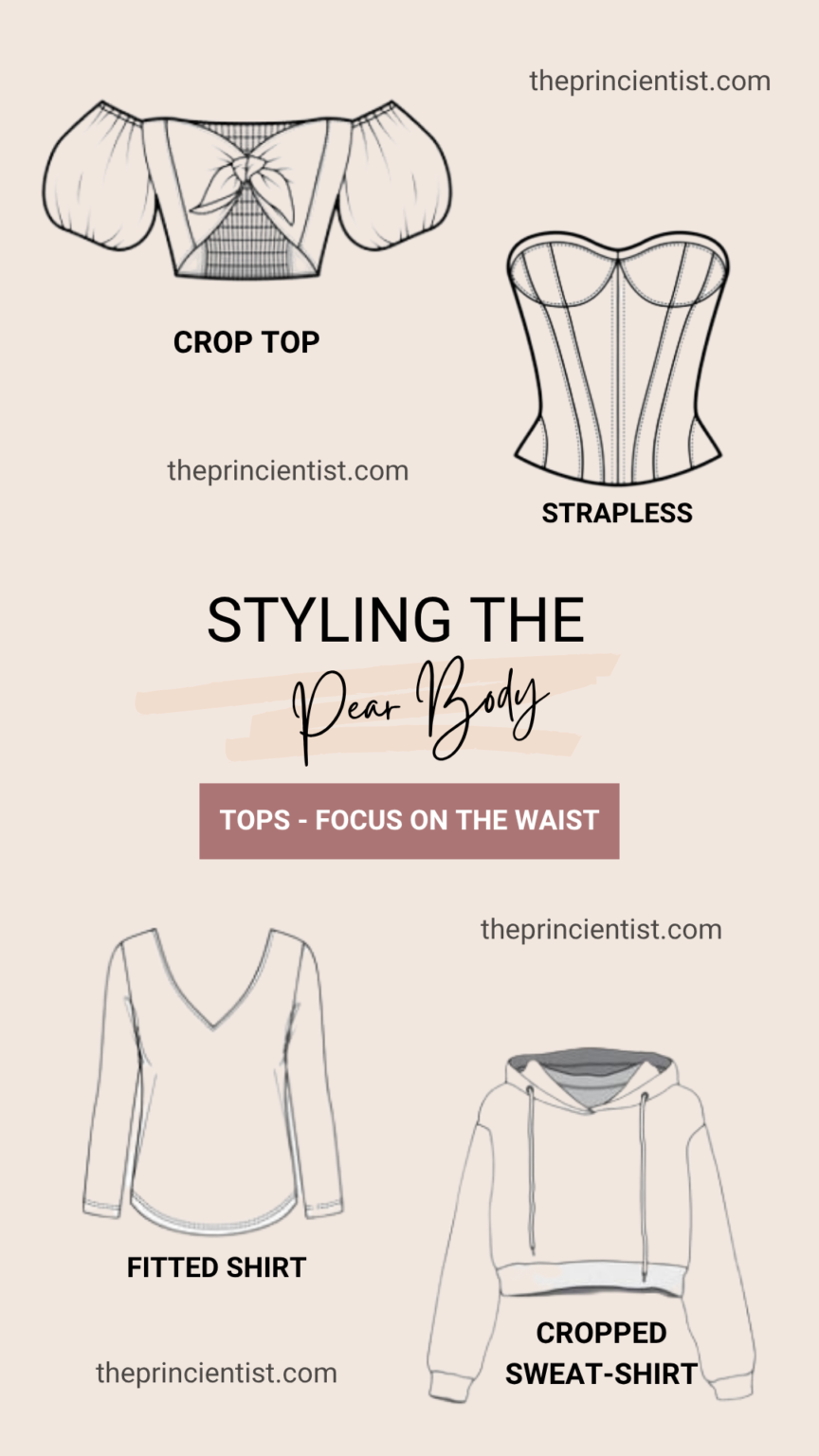 example of tops for the pear shaped body