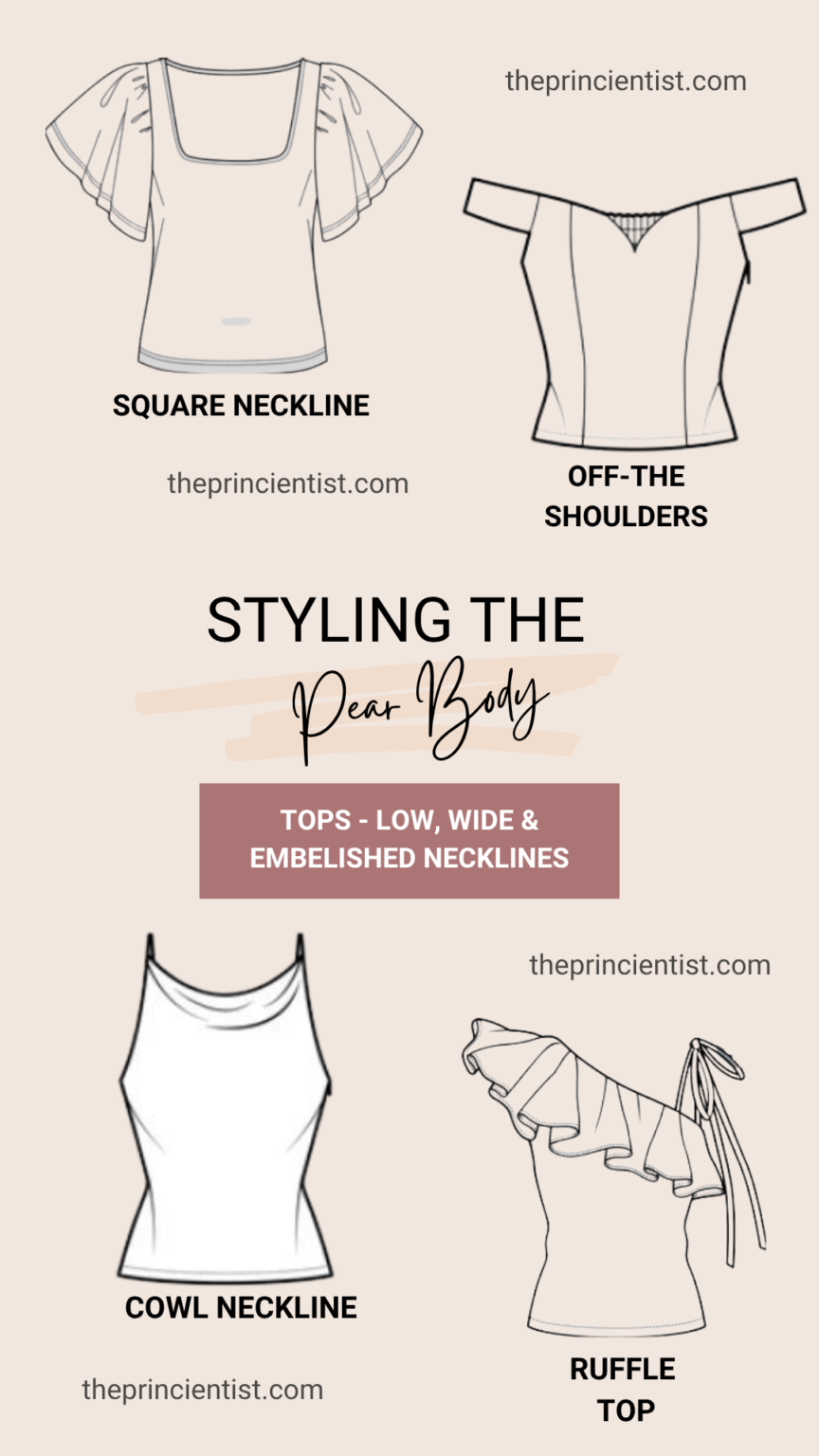 example of tops for the pear shaped body